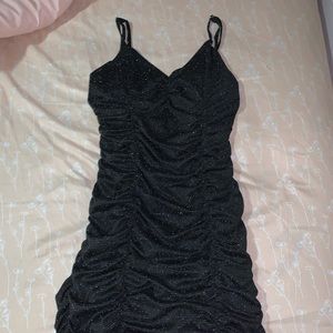 Black sparkly mini dress
